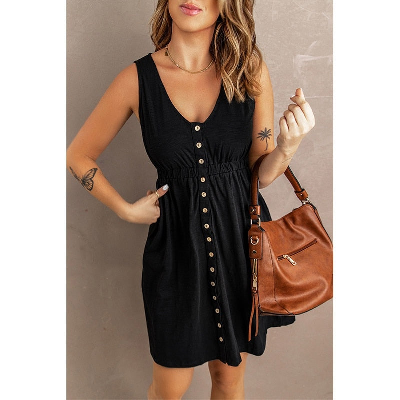 Button Front Cotton Dress