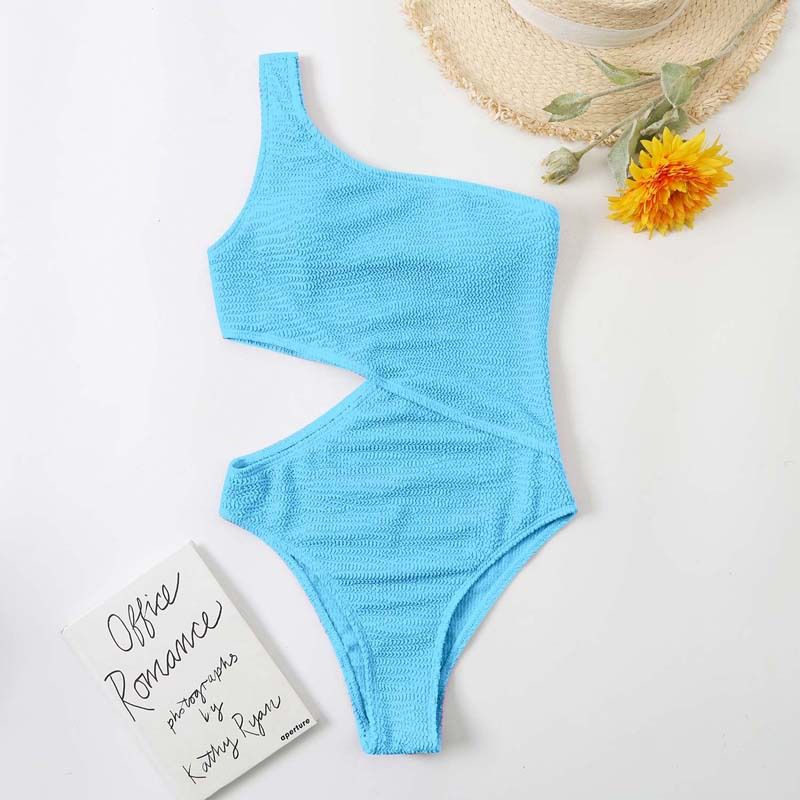 One Shoulder with Cutout One Piece Swimsuit