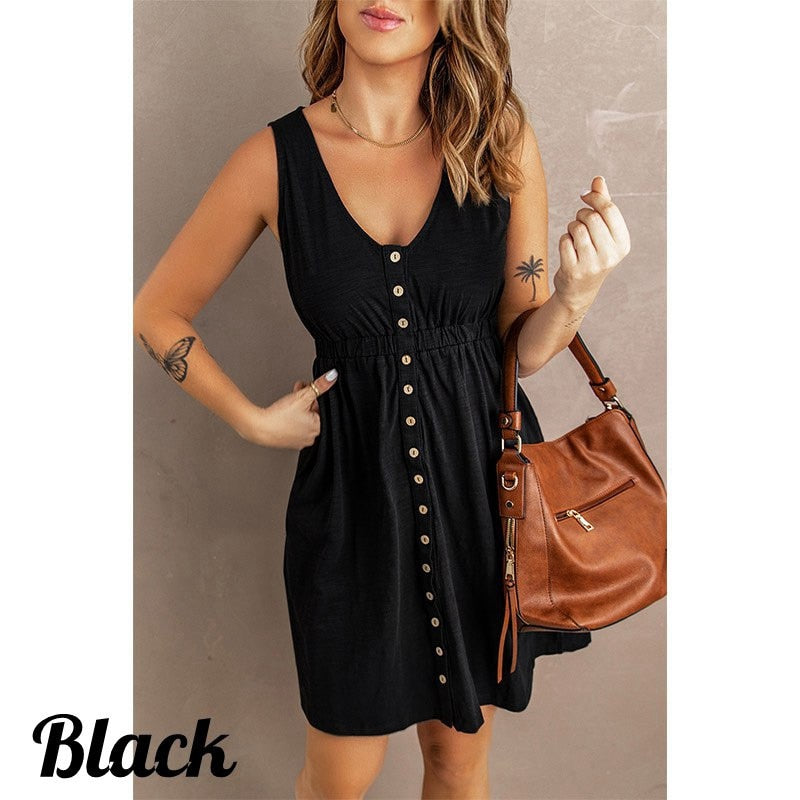 Button Front Cotton Dress