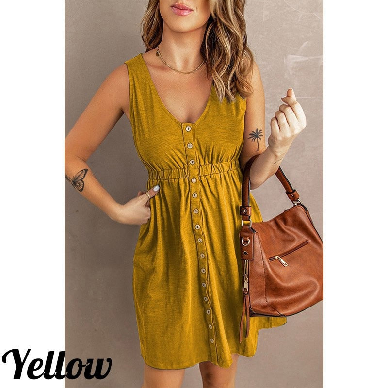 Button Front Cotton Dress