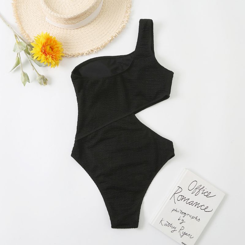 One Shoulder with Cutout One Piece Swimsuit