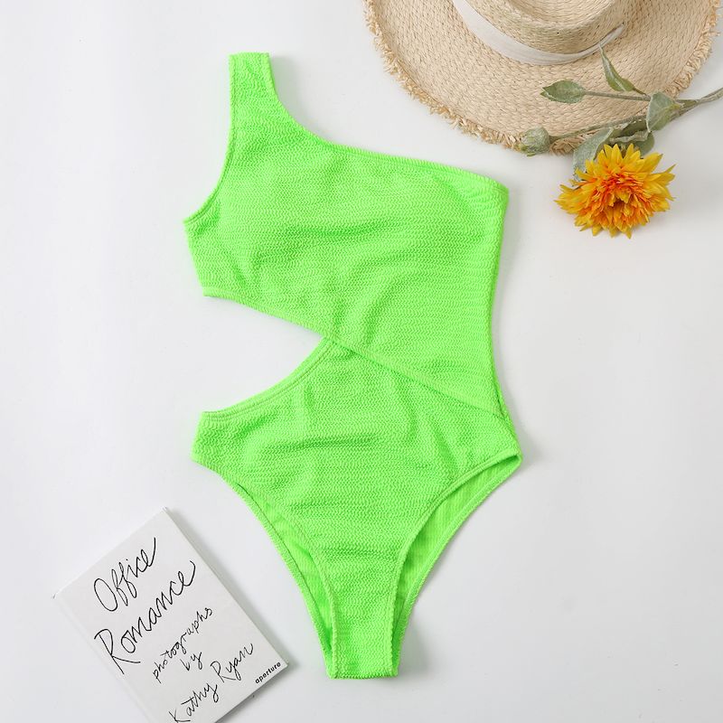 One Shoulder with Cutout One Piece Swimsuit