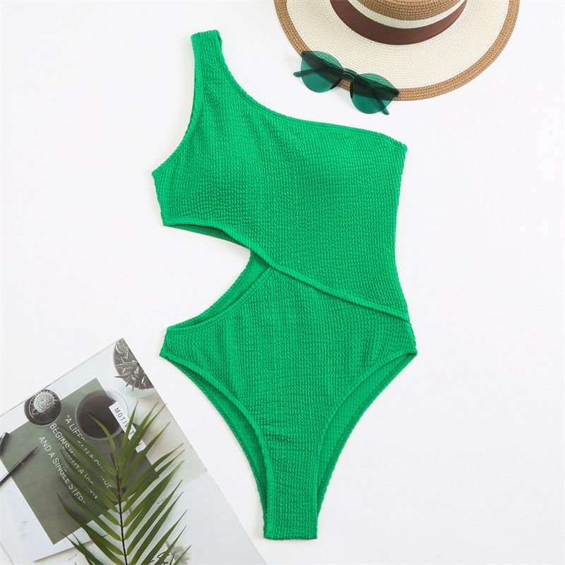 One Shoulder with Cutout One Piece Swimsuit